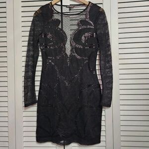 Express • Sequin Beaded Lace Mini Dress